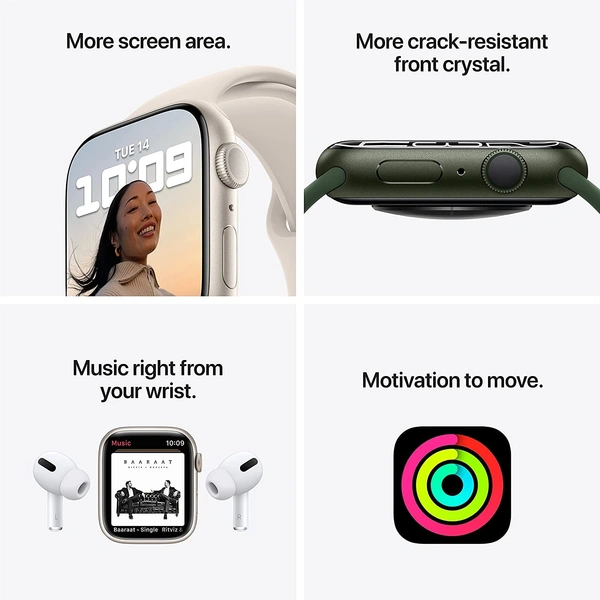Apple Watch Series 7 (GPS, 41mm) - Blue Aluminium Case with Abyss Blue Sport Band - Regular