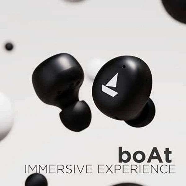 (Renewed) boAt Airdopes 381 Bluetooth Truly Wireless In Ear Earbuds With Mic (Active Black)