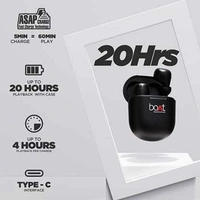 (Renewed) boAt Airdopes 381 Bluetooth Truly Wireless In Ear Earbuds With Mic (Active Black)