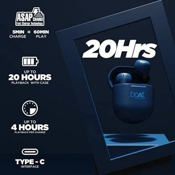 (Renewed) boAt Airdopes 381 Bluetooth Truly Wireless In Ear Earbuds With Mic (Active Black)
