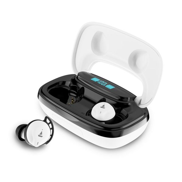 Boat Airdopes 621 Bluetooth Truly Wireless in Ear Earbuds with Mic and Upto 150 Hours Playback, ASAP Charge, Case Indicator, Boat Signature Sound, Iwp Tech, Ipx7 & Smooth Touch Controls (White Frost)