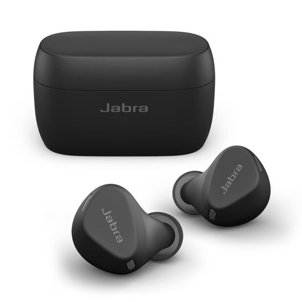Jabra Elite 4 Active in-Ear Bluetooth Earbuds - True Wireless Ear Buds with Secure Active Fit, 4 Built-in Microphones, Active Noise Cancellation and Adjustable HearThrough Technology - Black