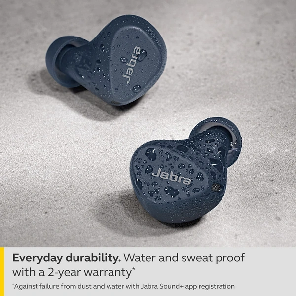 Jabra Elite 4 Active in-Ear Bluetooth Earbuds - True Wireless Ear Buds with Secure Active Fit, 4 Built-in Microphones, Active Noise Cancellation and Adjustable HearThrough Technology - Black