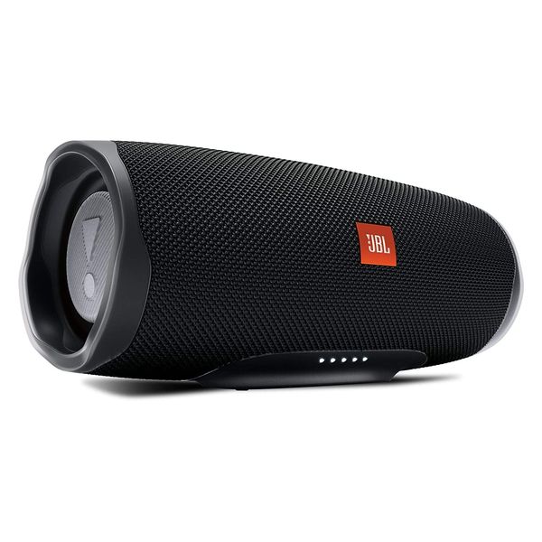 JBL Charge 4, Wireless Portable Bluetooth Speaker, JBL Signature Sound with Powerful Bass Radiator, 7500mAh Built-in Powerbank, JBL Connect+, IPX7 Waterproof, AUX & Type C (Without Mic, Black)