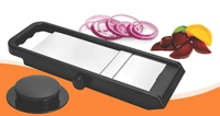 GIRNES Stainless Steel Multi Purpose Adjustable Vegetable Slicer With Knob And Safety Holder (CK-398)