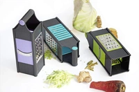 GIRNES Stainless Still 4 in 1 Multi Functional Vegetable and Fruit Grater & Slicer Chopper with 4 Blades, Multicolor