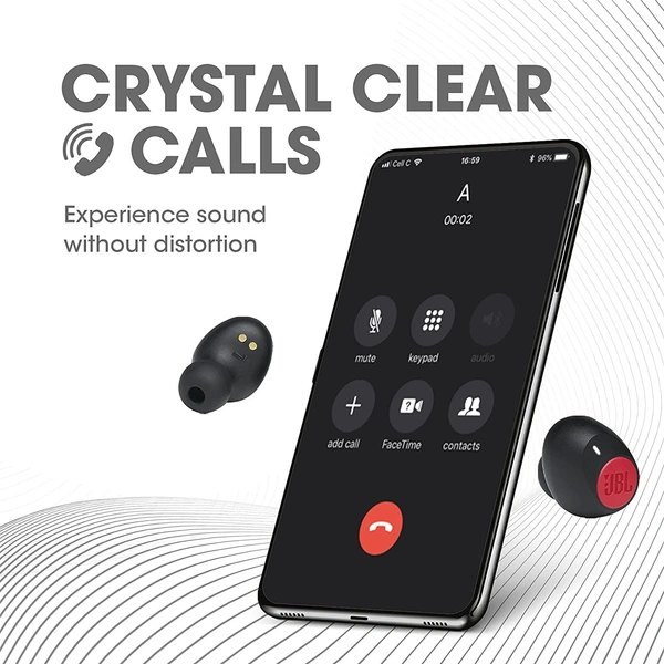 JBL C115 True Wireless in Ear Earbuds with Mic, Jumbo 21 Hours Playtime with Quick Charge, True Bass, Dual Connect, Bluetooth 5.0, Type C and Voice Assistant Support for Mobile Phones (Red)