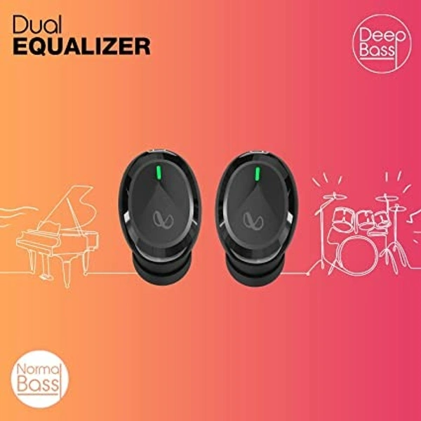Infinity Swing 350 Bluetooth Truly Wireless in Ear Earbuds with mic (Black)
