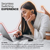 Infinity Swing 350 Bluetooth Truly Wireless in Ear Earbuds with mic (Black)