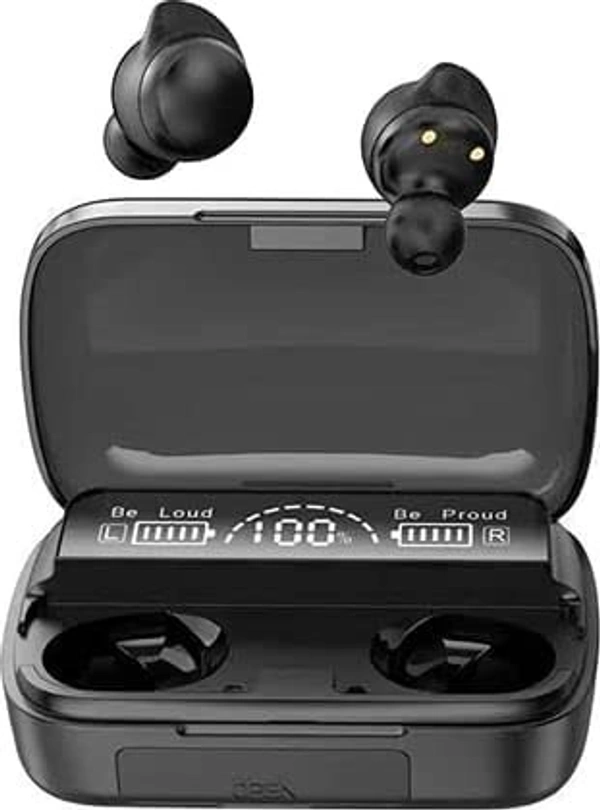 SEEKART Premium M20 TWS Bluetooth Wireless Sports Earphones Touch Control HiFi Sound Headsets Dual LED Charge Display (Black)