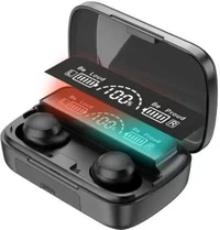 SEEKART Premium M20 TWS Bluetooth Wireless Sports Earphones Touch Control HiFi Sound Headsets Dual LED Charge Display (Black)
