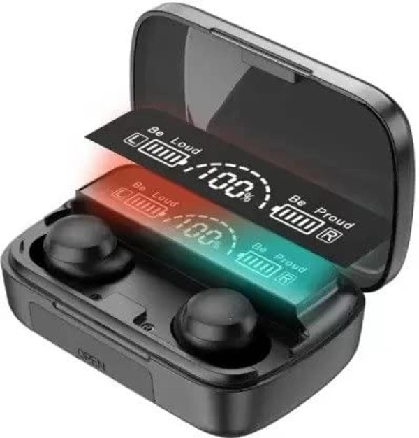 SEEKART Premium M20 TWS Bluetooth Wireless Sports Earphones Touch Control HiFi Sound Headsets Dual LED Charge Display (Black)
