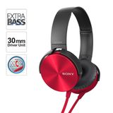 Sony MDR-XB450AP On-Ear EXTRA BASS Wired Headphones with Mic (Red)