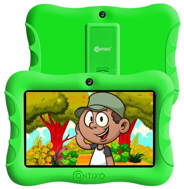Contixo IZI V9 2GB RAM 32 GB ROM 7 Inch Kids Tablet, Android 10 Tablet, Educational Kids, Parental Control Pre Installed Learning Game Apps with WiFi Bluetooth Tablets for Kids 6+ Age (Green)