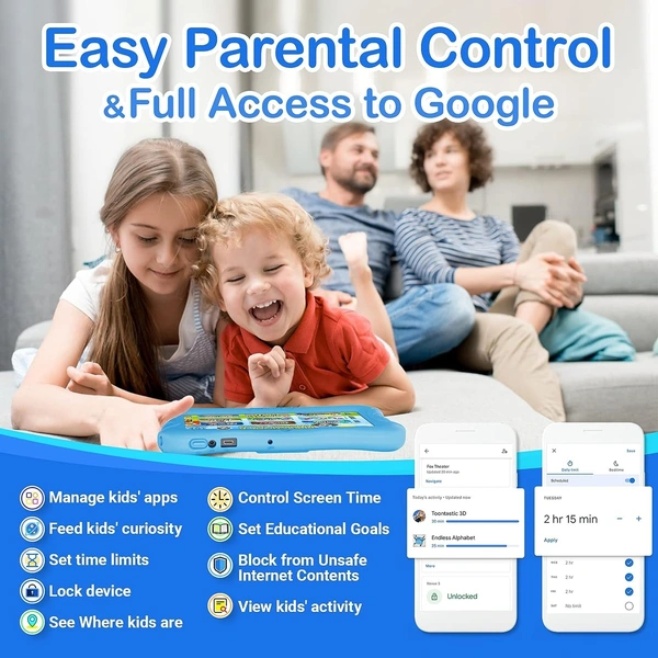 Contixo IZI V9 2GB RAM 32 GB ROM 7 Inch Kids Tablet, Android 10 Tablet, Educational Kids, Parental Control Pre Installed Learning Game Apps with WiFi Bluetooth Tablets for Kids 6+ Age (Green)