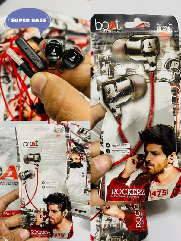 Boat 475 Earphone - Gray, Premium Look