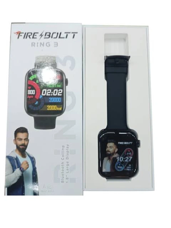 Firebolt Ring 3 Smart Watch  - Black, Free