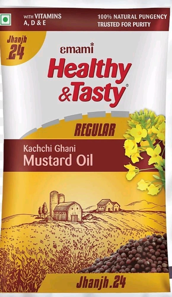 Emami Healthy & Tasty Kachhi Ghani Mustard Oil - 1 ltr.