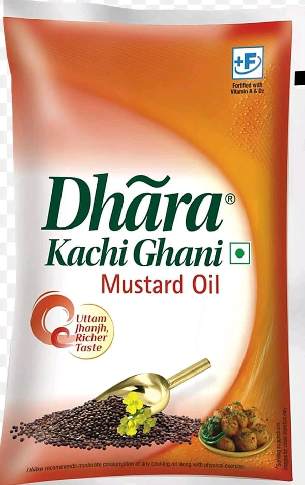 Dhara Kachhi Ghani Mustard Oil - 1ltr