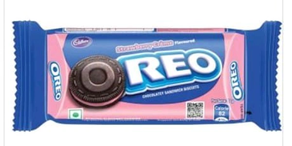 Cadbury Oreo Strawberry Cream Sandwich Biscuit 51.5gm.