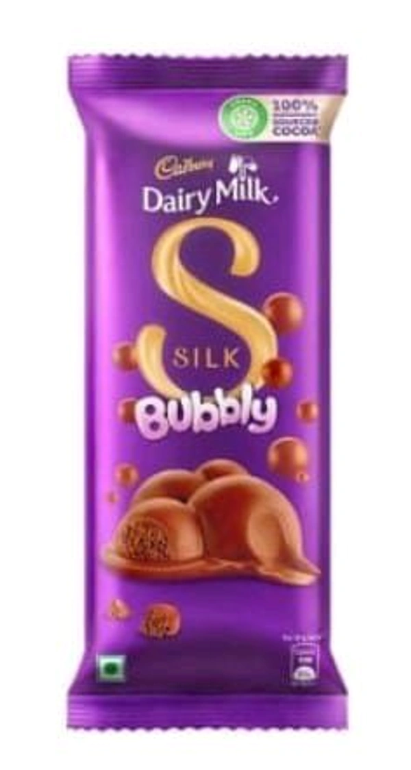 Cadbury Dairy Milk Silk Bubbly Chocolate Bar 50gm.