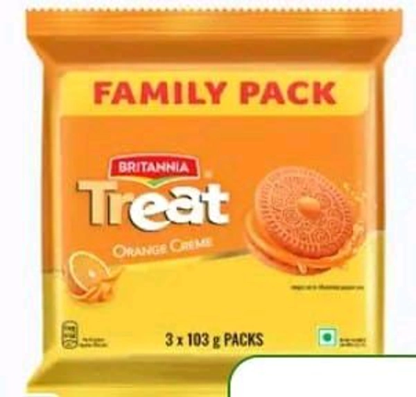 Britannia Treat Orange Cream Biscuits 1pack(1×103 gm.)