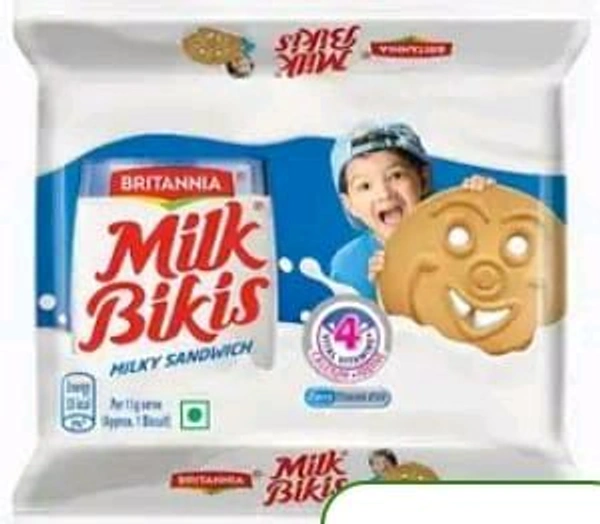 Britannia Milk Bikis Milk Sandwich Creame Biscuit 200gm.