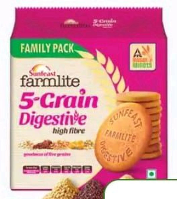 Suggests Farmlite 5 Grain High Fiber Digestive Biscuit 800gm.