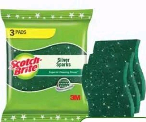 Scotch Brite Silver Sparks Scrub Pad 3pcs.