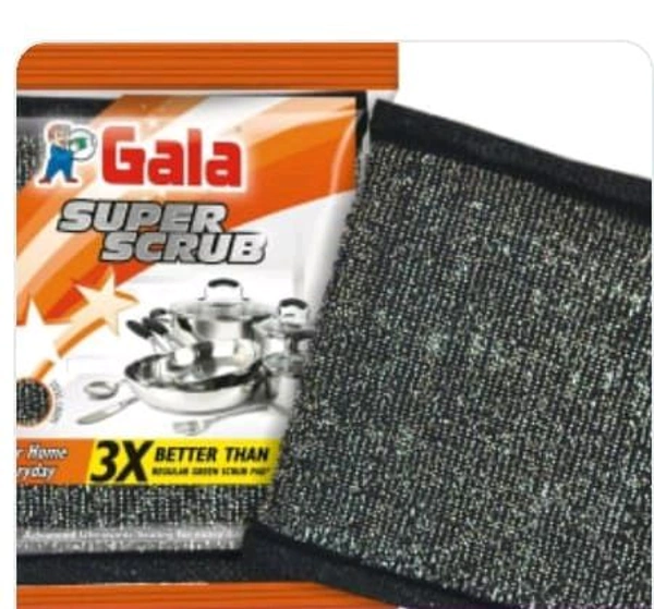Gala Super Steel Scrubber With Foam For Utensils Cleaning