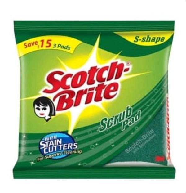 3 M Scrub Pad 14x10 cm. 1pack(3pcs.)