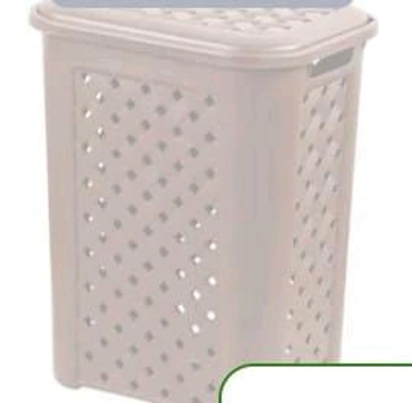 Cello Classic Plastic Laundry Basket (Brown)