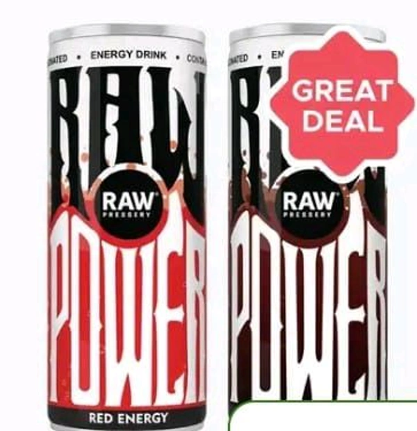 Raw Pressery Red  Energy Drink +Crazy Cola Energizer Pack Of 2