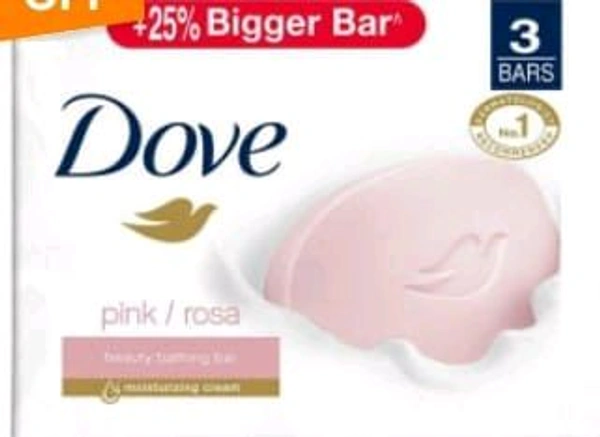 Dove Pink Rosa Beauty Bar 1pack (3pcs.×125gm. )