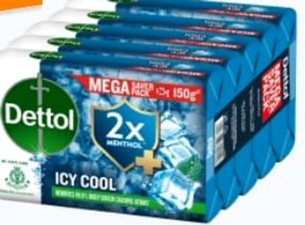 Dettol Cool Soap Pack 1pack (5pcs. × 150gm.)