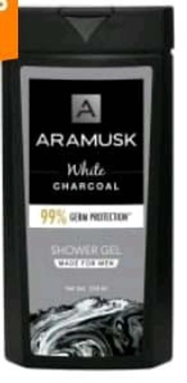 Aramusk White Charcoal Shower Gel For Men 250ml.