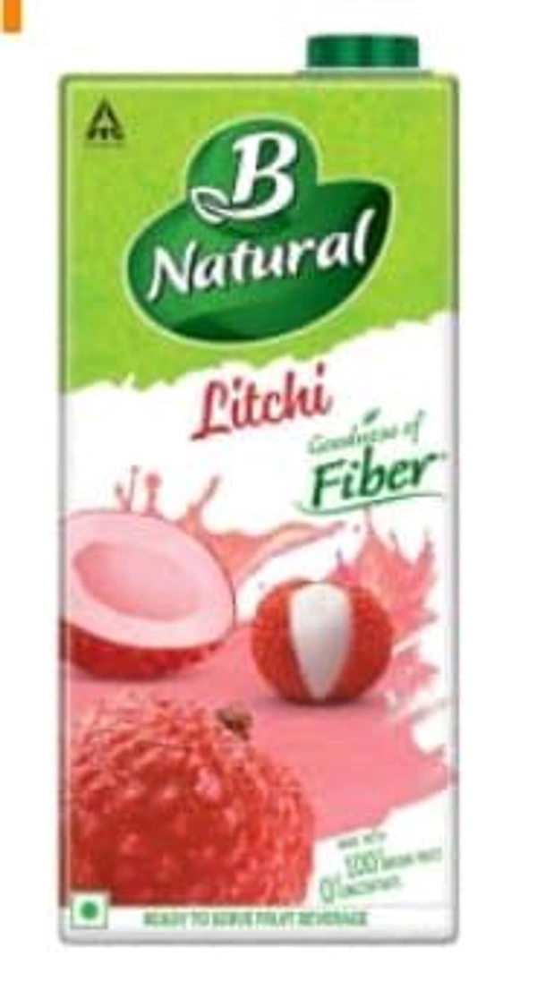 B Natural Litchi Juice Tetra Pack 1ltr.