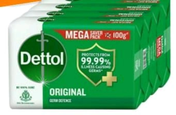 Dettol Original Germ Defence Bathing Soap Bar 1pack (4pcs. × 100gm. )