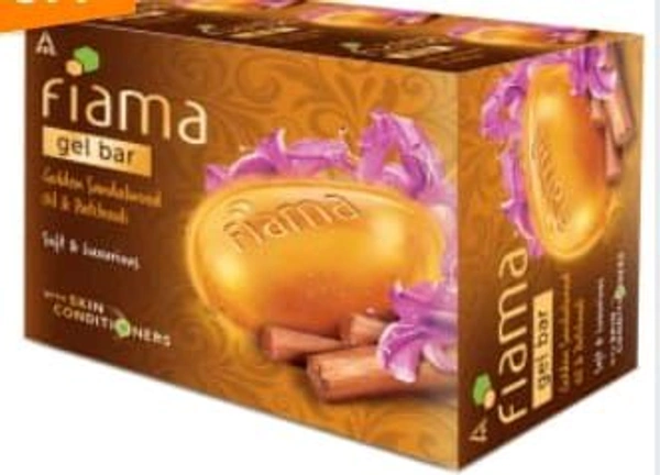 Fiama Gel Bathing Bar Golden Sandalwood Oil 1pack (3 ×125gm.)