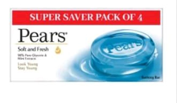 Pears Soft & Fresh Bathing Bar 1pack (4pcs. × 125gm.)