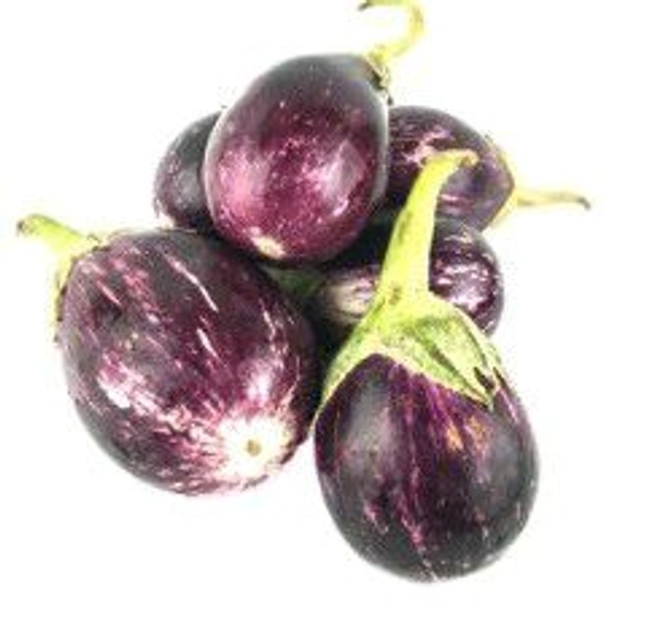 Farm Fresh Brinjal Purple Round 500gm.