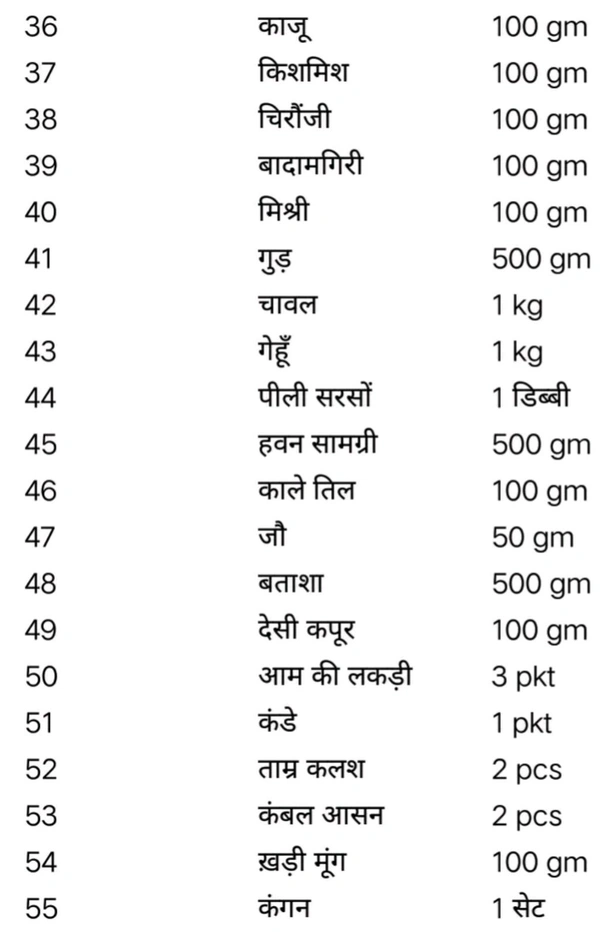 शादी-विवाह (Marriage) पूजन सामग्री संग्रह