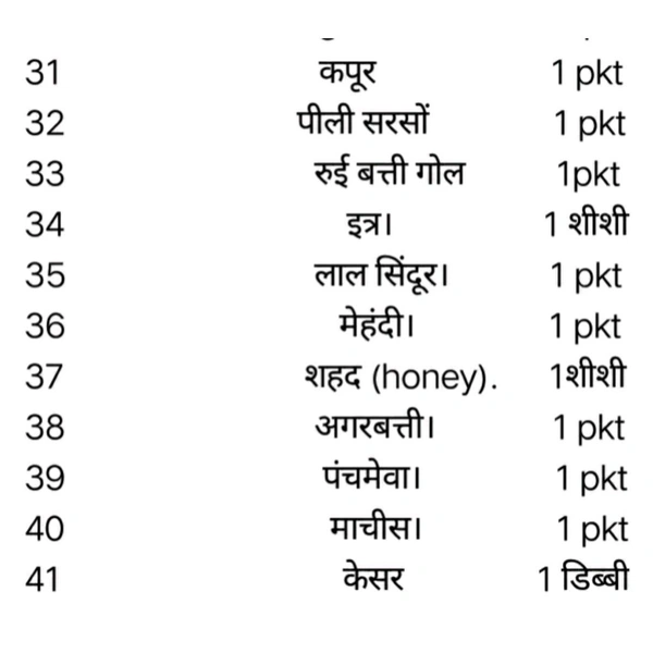धन -लक्ष्मी पूजन सामग्री संग्रह ( महा लक्ष्मी)