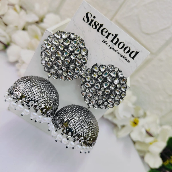 Sisterhood Jhumkas 3090 - Black