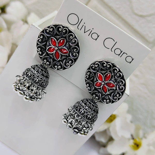 Sisterhood Silver Jhumkas 3102