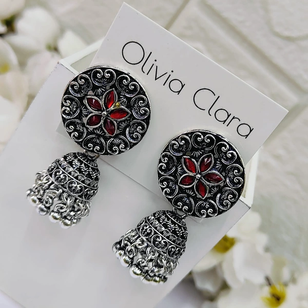 Sisterhood Silver Jhumkas 3107