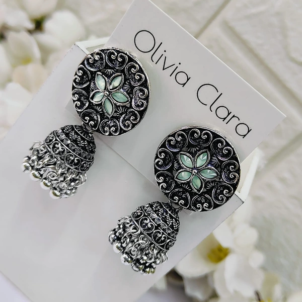 Sisterhood Silver Jhumkas 3105