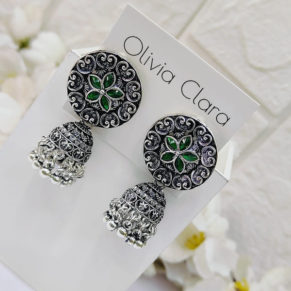 Sisterhood Silver Jhumkas 3103