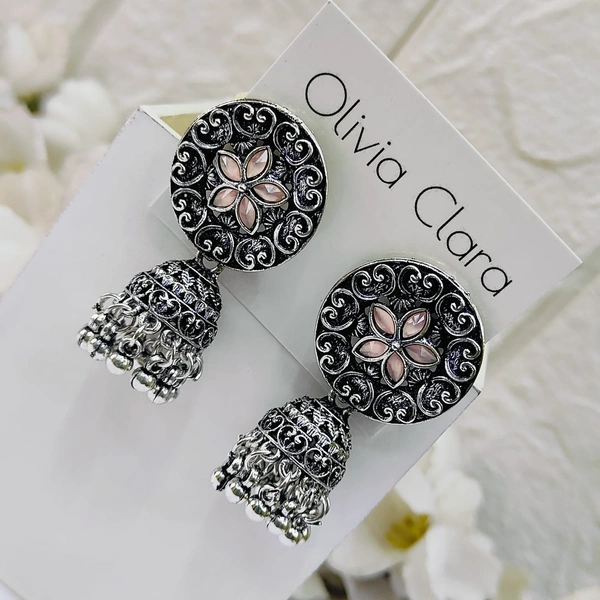 Sisterhood Silver Jhumkas 3100