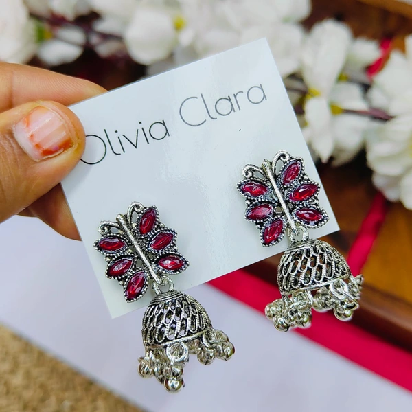 Sisterhood Silver Jhumkas 3123